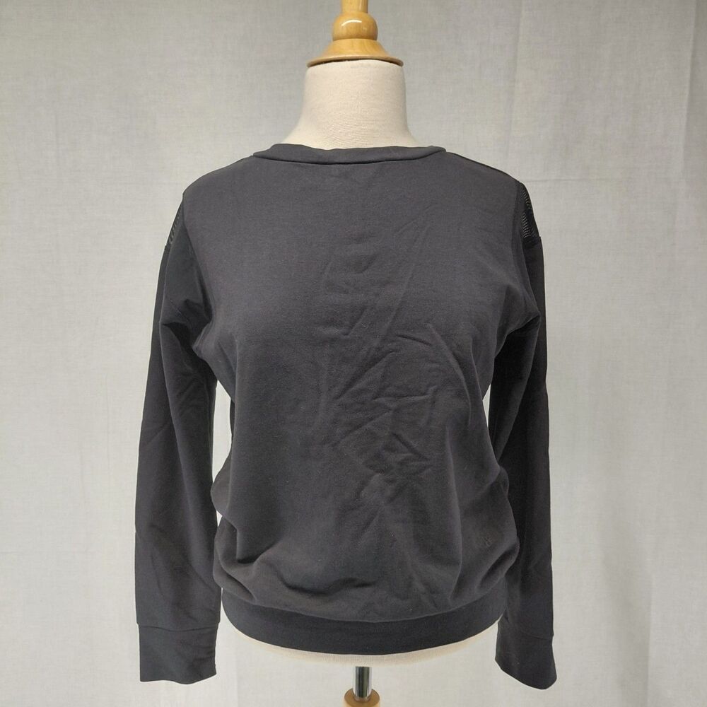 The North Face Black LS Sweatshirt w/ CrissCross Back & Mesh Arm Detail SZ S - Picture 4 of 10